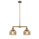 Bell Island Light shown in the Brushed Brass finish with a Silver Plated Mercury shade