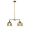 Bell Island Light shown in the Brushed Brass finish with a Silver Plated Mercury shade