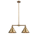 Briarcliff Island Light shown in the Brushed Brass finish with a Brushed Brass shade