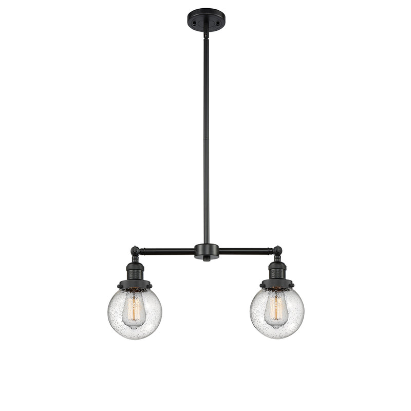 Beacon Island Light shown in the Matte Black finish with a Seedy shade