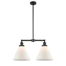 Cone Island Light shown in the Matte Black finish with a Matte White shade