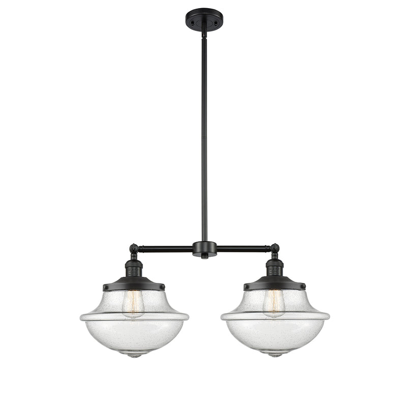 Oxford Island Light shown in the Matte Black finish with a Seedy shade