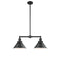 Briarcliff Island Light shown in the Matte Black finish with a Matte Black shade