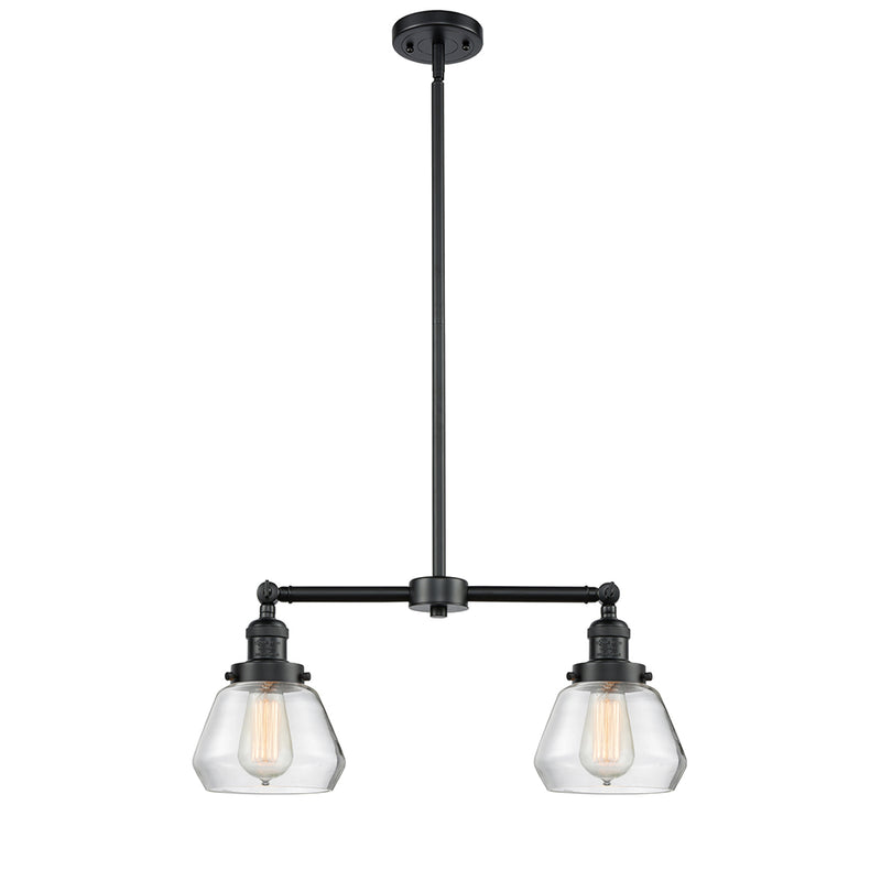 Fulton Island Light shown in the Oil Rubbed Bronze finish with a Clear shade