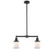 Canton Island Light shown in the Oil Rubbed Bronze finish with a Matte White shade