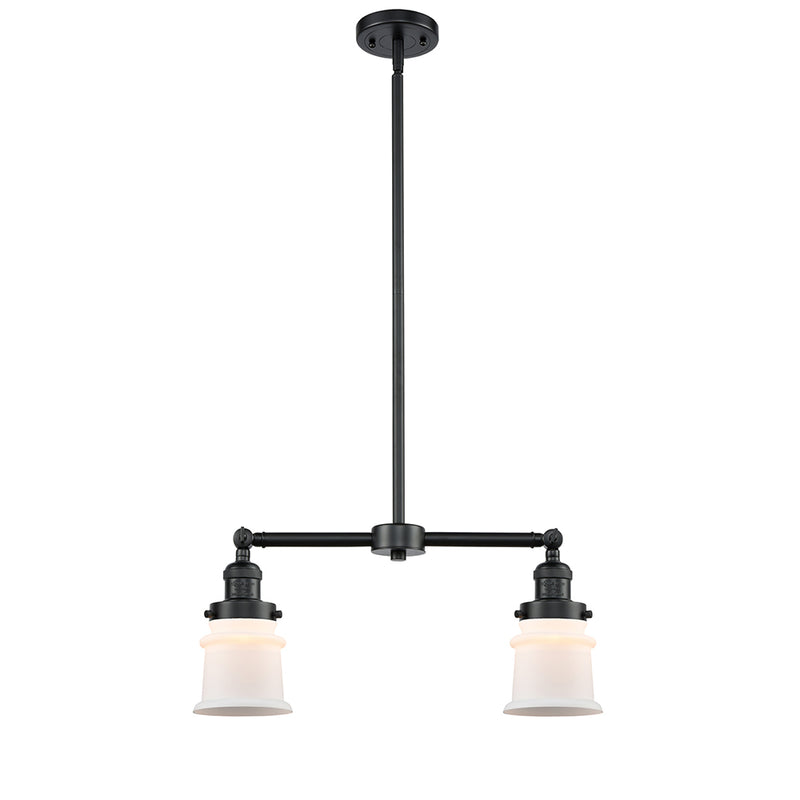 Canton Island Light shown in the Oil Rubbed Bronze finish with a Matte White shade