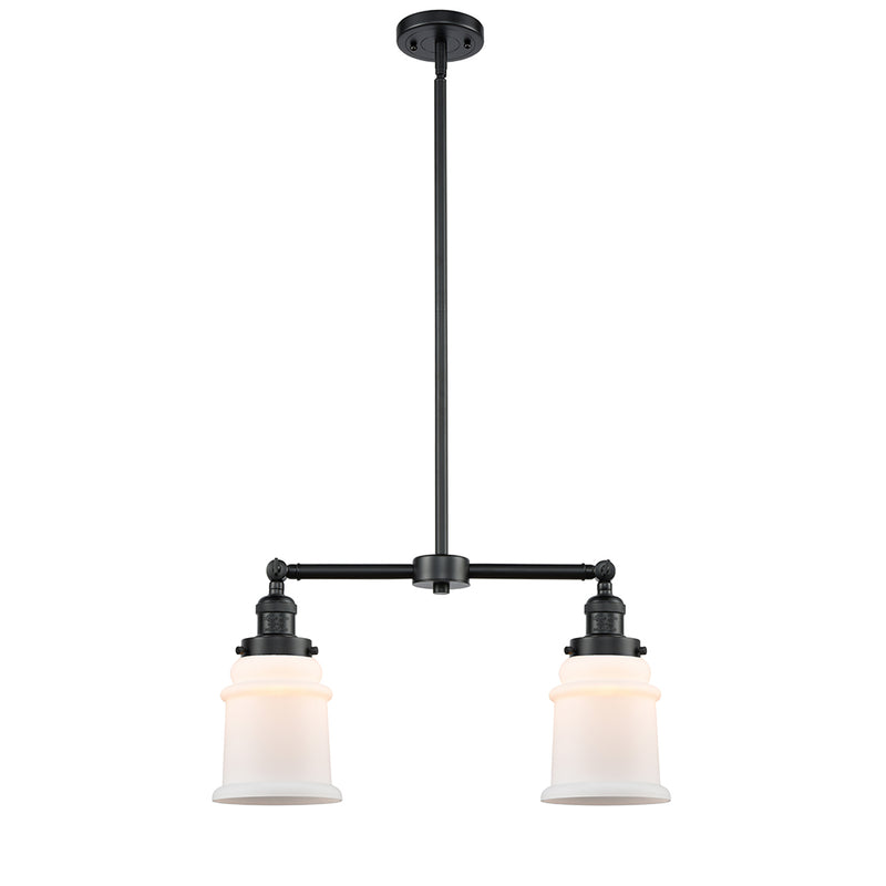 Canton Island Light shown in the Oil Rubbed Bronze finish with a Matte White shade