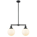 Beacon Island Light shown in the Oil Rubbed Bronze finish with a Matte White shade