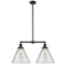 Cone Island Light shown in the Oil Rubbed Bronze finish with a Clear shade