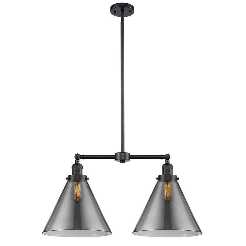 Cone Island Light shown in the Oil Rubbed Bronze finish with a Plated Smoke shade