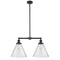 Cone Island Light shown in the Oil Rubbed Bronze finish with a Seedy shade