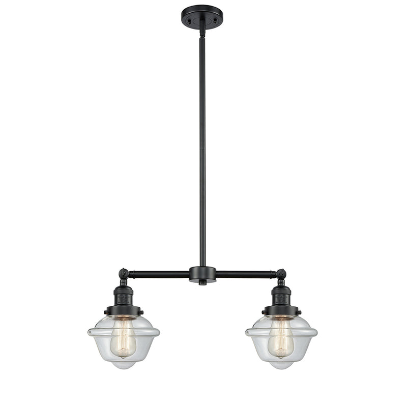 Oxford Island Light shown in the Oil Rubbed Bronze finish with a Clear shade