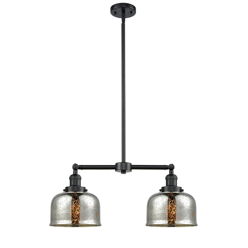 Bell Island Light shown in the Oil Rubbed Bronze finish with a Silver Plated Mercury shade