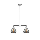 Fulton Island Light shown in the Polished Chrome finish with a Plated Smoke shade