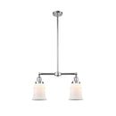 Canton Island Light shown in the Polished Chrome finish with a Matte White shade