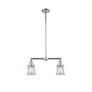 Canton Island Light shown in the Polished Chrome finish with a Clear shade