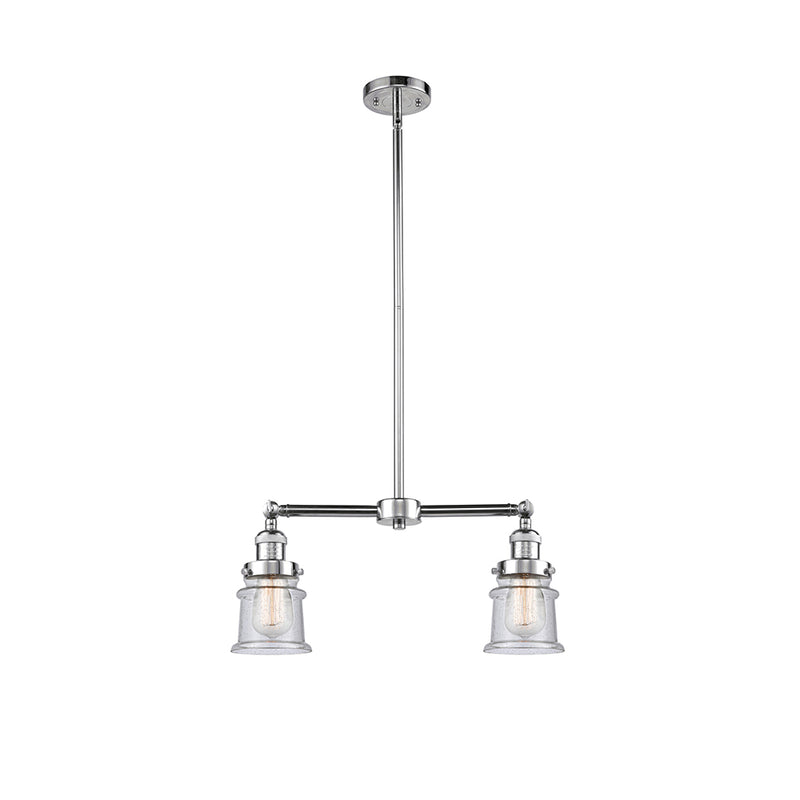 Canton Island Light shown in the Polished Chrome finish with a Seedy shade