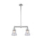 Bellmont Island Light shown in the Polished Chrome finish with a Seedy shade