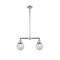 Beacon Island Light shown in the Polished Chrome finish with a Seedy shade