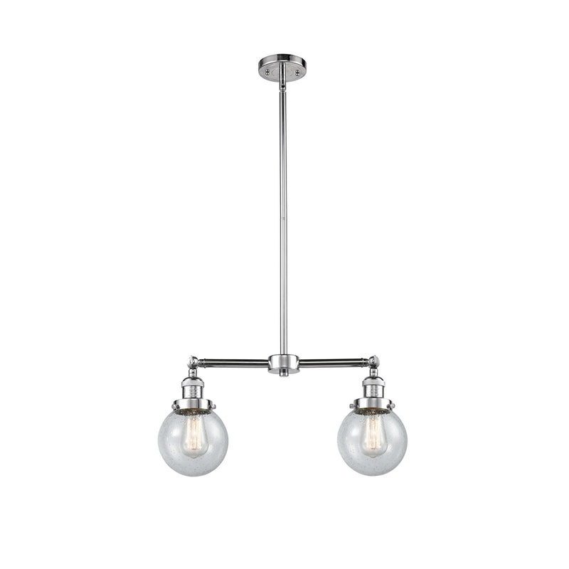 Beacon Island Light shown in the Polished Chrome finish with a Seedy shade