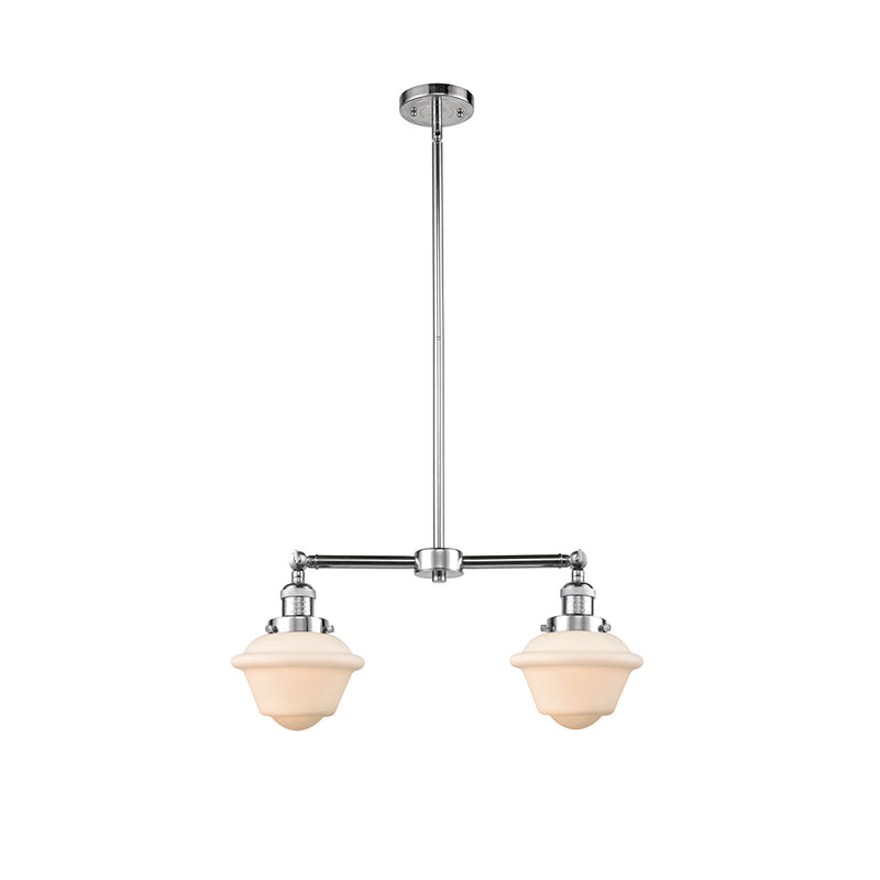 Oxford Island Light shown in the Polished Chrome finish with a Matte White shade