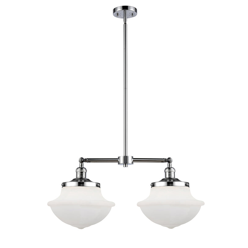 Oxford Island Light shown in the Polished Chrome finish with a Matte White shade