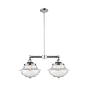 Oxford Island Light shown in the Polished Chrome finish with a Seedy shade