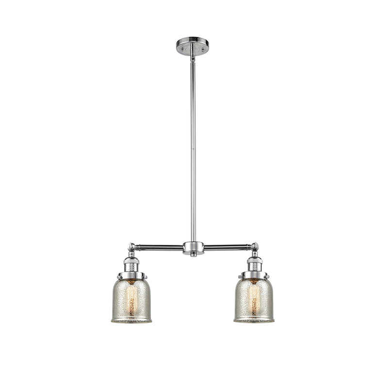 Bell Island Light shown in the Polished Chrome finish with a Silver Plated Mercury shade