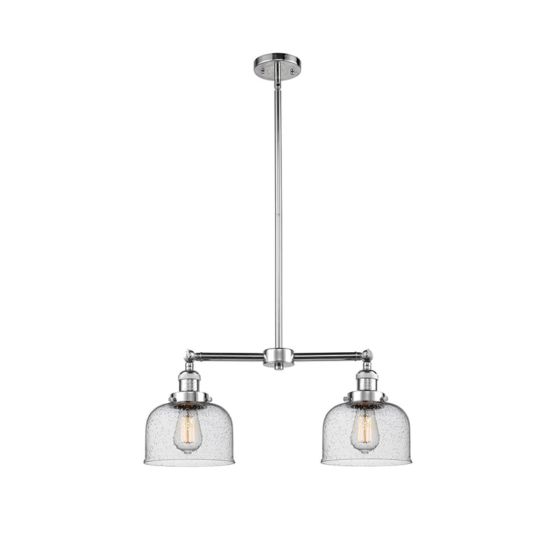 Bell Island Light shown in the Polished Chrome finish with a Seedy shade