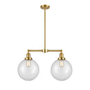 Beacon Island Light shown in the Satin Gold finish with a Clear shade