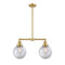 Beacon Island Light shown in the Satin Gold finish with a Clear shade