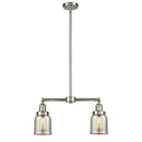 Bell Island Light shown in the Brushed Satin Nickel finish with a Silver Plated Mercury shade