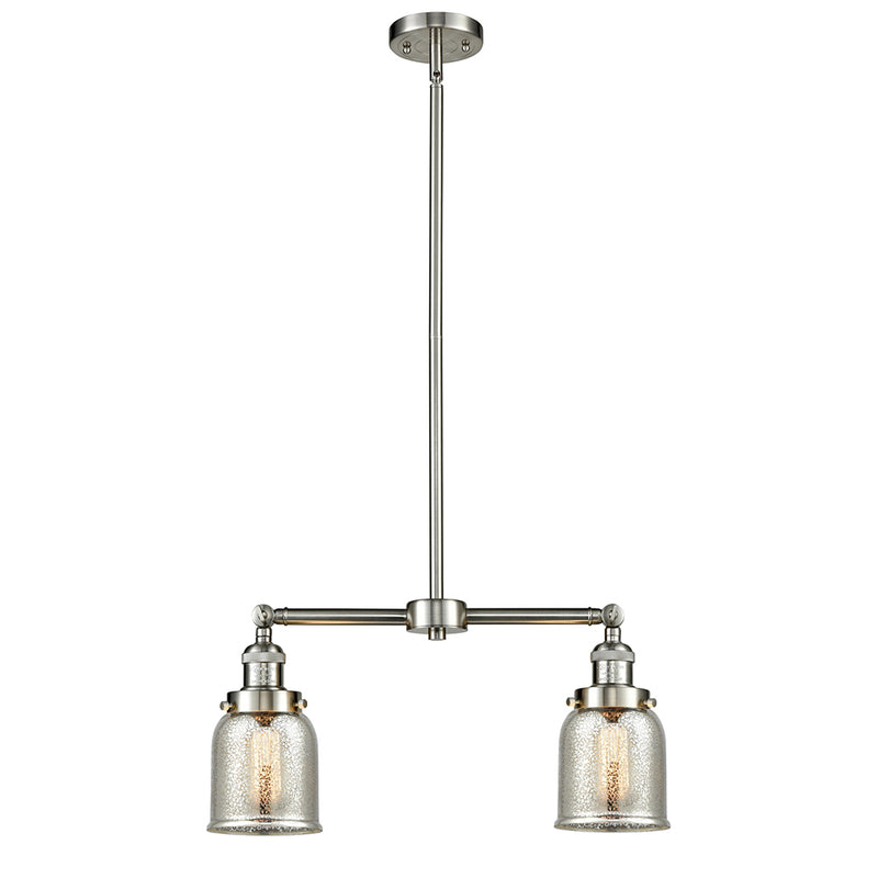 Bell Island Light shown in the Brushed Satin Nickel finish with a Silver Plated Mercury shade