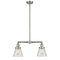 Cone Island Light shown in the Brushed Satin Nickel finish with a Clear shade