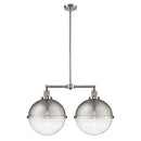 Hampden Island Light shown in the Brushed Satin Nickel finish with a Seedy shade