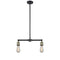 Bare Bulb Island Light shown in the Black Antique Brass finish