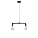 Bare Bulb Island Light shown in the Matte Black finish