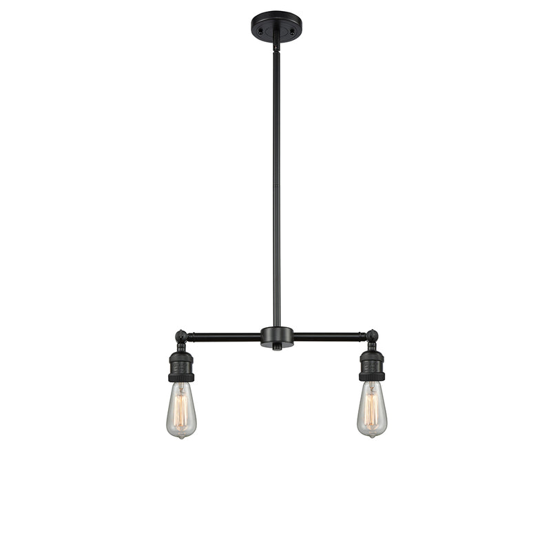 Bare Bulb Island Light shown in the Matte Black finish