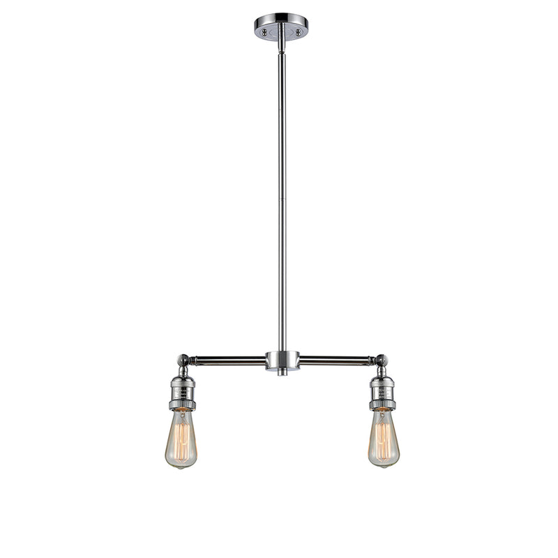 Bare Bulb Island Light shown in the Polished Chrome finish