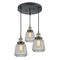 Chatham Multi-Pendant shown in the Black Antique Brass finish with a Clear shade