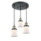 Canton Multi-Pendant shown in the Black Antique Brass finish with a Matte White shade