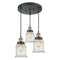 Canton Multi-Pendant shown in the Black Antique Brass finish with a Seedy shade