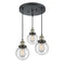 Beacon Multi-Pendant shown in the Black Antique Brass finish with a Seedy shade