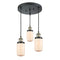 Dover Multi-Pendant shown in the Black Antique Brass finish with a Matte White shade