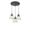 Cone Multi-Pendant shown in the Black Antique Brass finish with a Clear shade