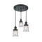 Canton Multi-Pendant shown in the Matte Black finish with a Seedy shade