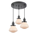 Olean Multi-Pendant shown in the Oil Rubbed Bronze finish with a Matte White shade