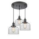 Bell Multi-Pendant shown in the Oil Rubbed Bronze finish with a Clear shade