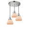 Fulton Multi-Pendant shown in the Polished Nickel finish with a Matte White shade