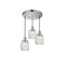 Colton Multi-Pendant shown in the Polished Nickel finish with a Clear Halophane shade